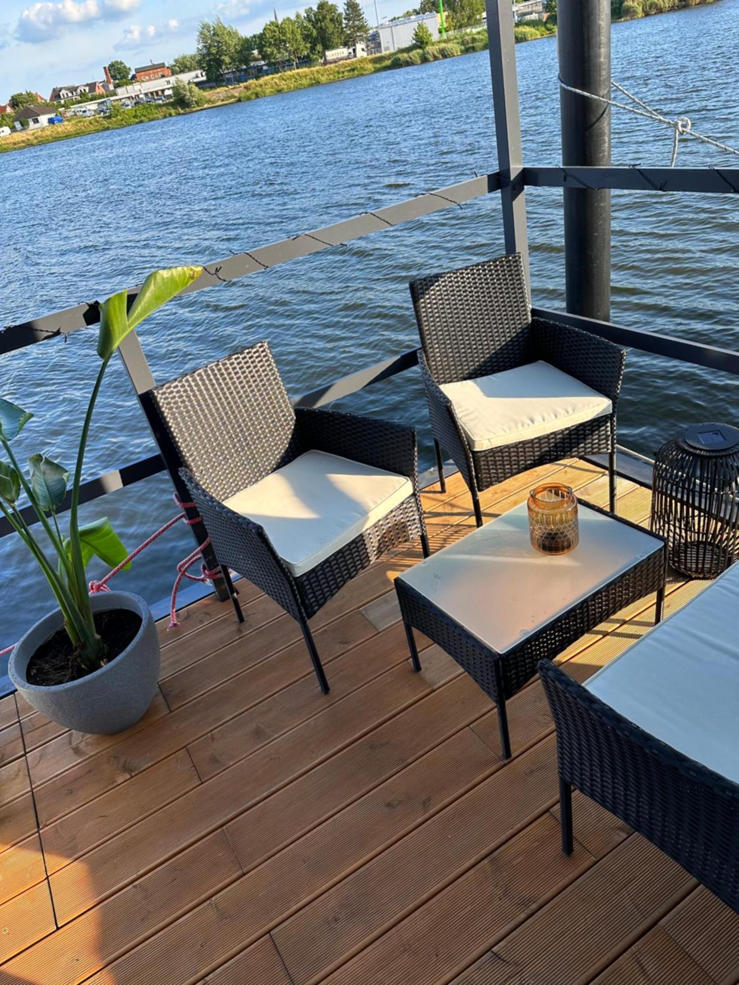 뤼베크 Premium Hausboot Trave Traum 아파트 외부 사진